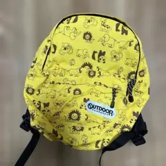 美品OUTDOOR イエロー 動物柄 リュック
