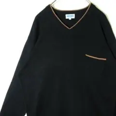 90s KENZO ケンゾー ハイゲージニット Vネック リブライン