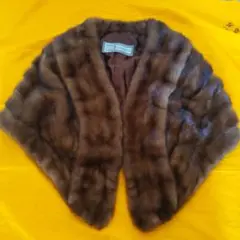 【美品:送料込】サガミンク SAGA MINK 毛皮 ショール?