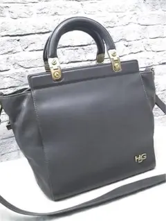 美品★GIVENCHYジバンシィ HDG 2way クロスボディ レザー バッグ