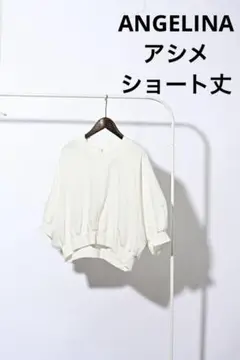 ANGELINA アシメショートスリーブ　薄手　ショート丈