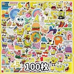 スポンジボブステッカー シール　 100枚セット 防水ステッカー スマホシール