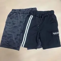 黒と迷彩のハーフパンツ　140cm &150cmセット