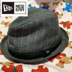 【new era】ニューエラ 中折れハット グレー ストライプ