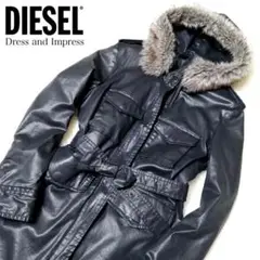 DIESEL ディーゼル モッズコート ミリタリーコート ファー