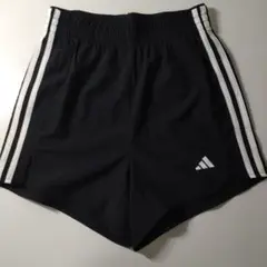 adidas 黒 ショートパンツ 3本ライン　レディース