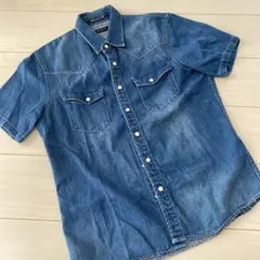 【美品】nano universe ナノ・ユニバース デニムシャツ Sサイズ