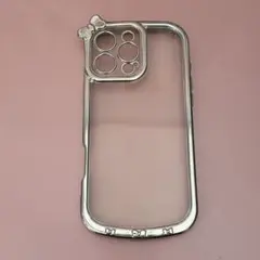 iPhone16ProMAX クリア シルバー ケース