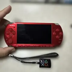 SONY PSP 3000 本体 赤 ストラップ付き　バッテリーなし　綺麗