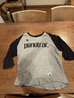 penetrar ラグランスリーブTシャツ グレー/ブラック