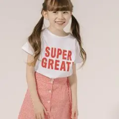 アーバンチェリー　ロゴプリントTシャツ＋ギンガムチェックマーメイドスカートセット