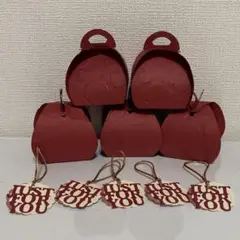 クラフトパンチ エンボス Gift BOX 5個 赤系
