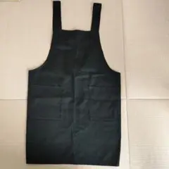 キッズエプロン ブラック 無地 150
