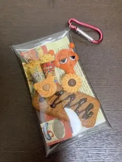 ガチャガチャポーチ　スプランキーキャラクター オレン&クッキー&ポップコーン