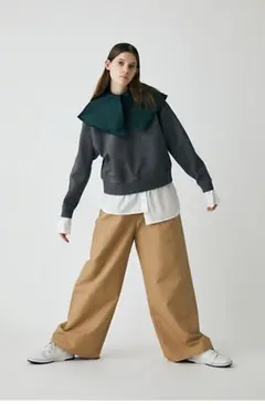 今期完売 エンフォルド ダンボール スウェット×シャツ プルオーバー