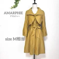 アマルフィー 　AMARPHIE　トレンチコート【M相当】ビッグカラー　薄手　秋