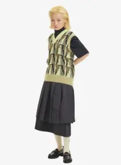 fred perry ジャガードニットタンク