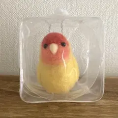 羊毛フェルト　コザクラインコ(役5cm)ケースホルダー入り