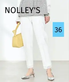 NOLLEY'S ウォッシャブル裾レースジャージパンツ