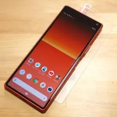 ほぼ無傷XPERIA 8 902SO(OR)液晶保護ガラス付 SIMロック解除済