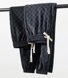 サルエルパンツ チェク柄 9分丈 夏 秋 2XL