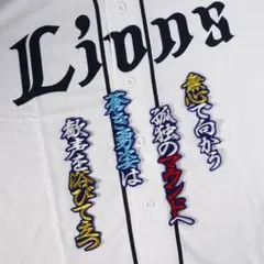 投手 応援歌 (行黒青金赤 /青) 刺繍 ワッペン 西武 ライオンズ