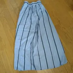 新品タグ付き3L 爽やかストライプ ガウチョパンツ