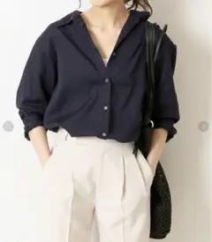 Spick & Span コットンシルクオーバーダイシャツ