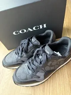 COACHコーチシグネチャースニーカー ブラック　EUR42 日本サイズ27cm