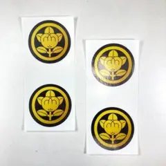 家紋ステッカー【丸に橘】(2シート入り)Ｚタイプ =屋外仕様=