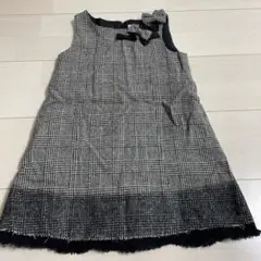 トッカ TOCCA ワンピース 110 リボン グレー 黒