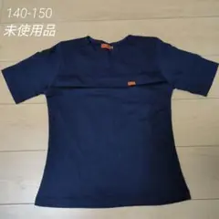 [未使用品]MOOKS Tシャツ 140-150 ネイビーコットン100％