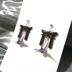 鳥居 折鶴A   ピアス  イヤリング変更可能