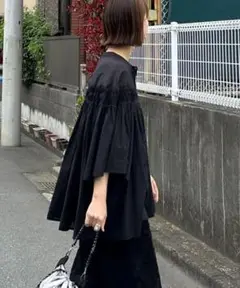 ピンタックフレアブラウス　notch.