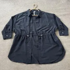 HK WORKS LONDON しまむら　ブラックシャツ L