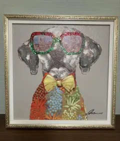ユーパワー　オイルペイントアート　「ビュー シティー ドッグ」