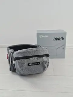 美品中古 Dialfit ヒップシート ダイヤル調整式 大容量収納ポ一チ グレー
