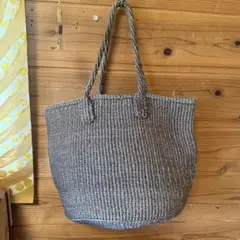 しっかり編まれた♡大ぶりザイザル麻バッグ♡ナチュラルで可愛いかごバッグ♡