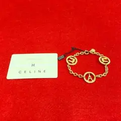 未使用保管品 セリーヌ エッフェル塔 凱旋門 モチーフ ブレスレット バングル