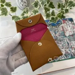 HERMES エルメス バスティア バイカラー レザーコインケース ミニ財布 Z