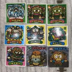 旧ビックリマン　28弾　つら乱坊主　どんと夜鬼　ぼんおどろ　落花星団　悪魔ダウト