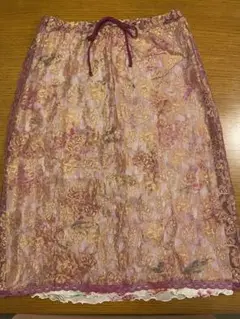 MK 花柄レース スカート