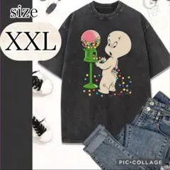 キャスパー♥Tシャツ♥ブラック♥黒♥XXL♥ユニセックスゆったりサイズ♥新品