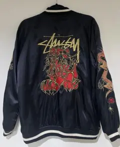 き*ち様 Stussy サテン スカジャン L ブラック/ゴールド 35周年 2025年最新】STUSSY スカジャンの人気アイテム - メルカリ