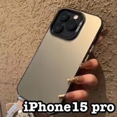 ★新商品★iPhone15pro　ユニセックス　黒　ケース　シルバー　韓国　海外