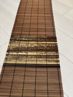 竹製ストライプデザインマット　テーブルランナー　未使用品