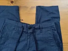 GLOBAL WORK メンズ チェックパンツ ネイビー系