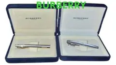 匿名配送 Burberry ネクタイピン シルバー ゴールド 2点セット