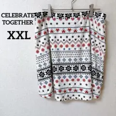 CELEBRATE TOGETHER 【XXL】スカート 雪 結晶 ハート 柄