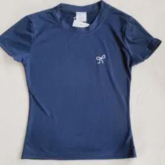 ネイビー Tシャツ リボン刺繍